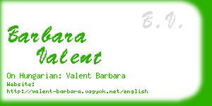 barbara valent business card